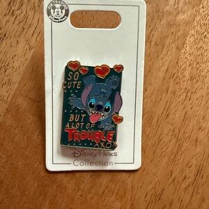 Disney Parks Stitch Enamel Pin - Blue
